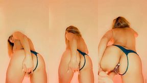 yennifer pink - sucking and licking on my anal plug before sticking it into my tight asshole and fucking my dildo