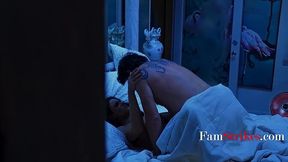 Stepsister seduces unsuspecting stepbro while mom watches