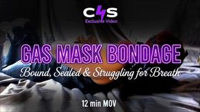 Gas Mask Bondage: Bound, Sealed & Struggling for Breath - 12 Min MOV