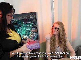 MatureClub - Redhead Aged Showhost Discovers Fresh Cameraman has Monster Schlong