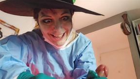Penectomy on Halloween eve Stepmom Zombie!-witch