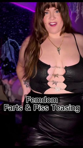 Femdom Fart & Pee Teasing