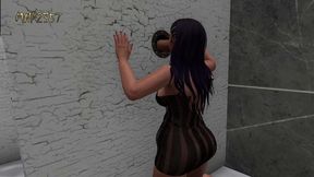 cute 3d girl is a gloryhole fiend