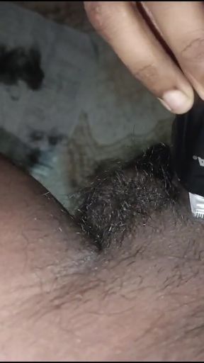 First Time My Girlfriend Remove My Private Hair with Trimmer   Clip 2