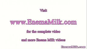 Lesbian enema milk lover enjoy colonique