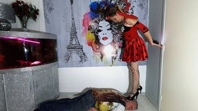 Lady Bug Danielle Trampling in High Heels