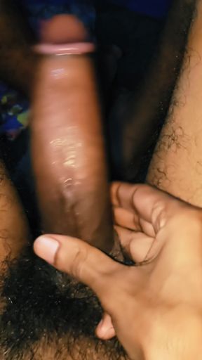 Extracting semen from black fat penis