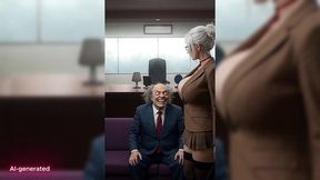 hot blonde getting fucked at the psychiatrist s office and taking a facial [ai-generated]
