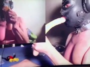 Male big titted slut deep throats on its Mistressess command