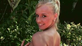 Eva Niev just can't stop stripping and playing with herself