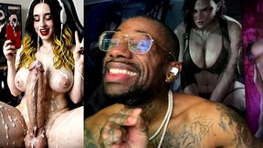 transgender streamer cumming all over herself, ai generated