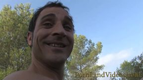 Spanish bitch Ava Martines got big cock in mouth and Ass