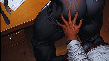 Hot gay group sex in the office with the boss fucking their asses!