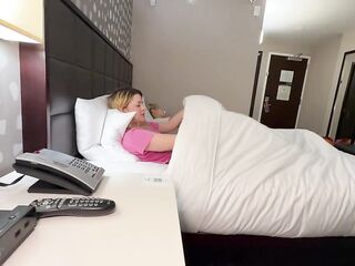 Thick Latin chick Stepsis & Small College Teen Share Hotel Room with Stepbro - Dez Hansen x Adaline Star POV