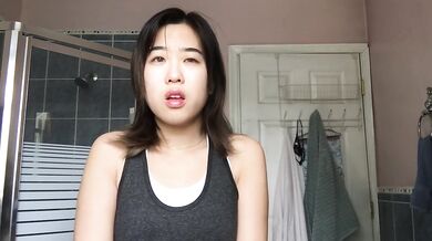 Asian Girl Wets Her Shorts