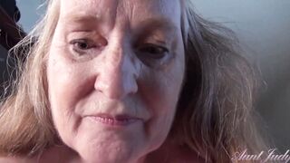 AuntJudys - Your Big Tit 61yo Stepmom Maggie give you a Hand Job (point of view)