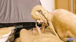 Sticky Suprise masturbating with marshmallow fluff