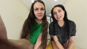 Yasmin & Ruth - tall brunettes with big bare feet VR 360 8K