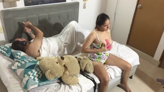 I fuck my teddy bear next to my stepfather.