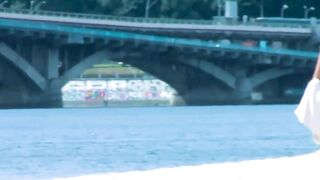 Three Nude Girls on Croatian Beach Show Off Their Bodies in Public