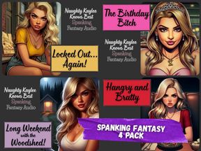 Spanking Fantasy Audio 4 Pack! - A Naughty Kaylee Audio