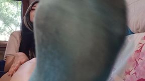 Submissive Viewer watches as Russian GF wanks her BF