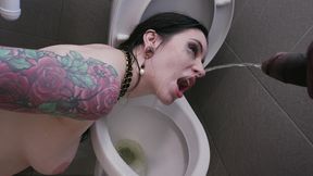 horny anna de ville offers dap and tap with pee shower to 4 workers ah325