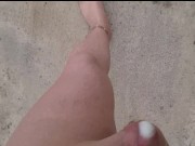 Outdoor CUM in Strumpfhose