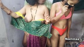 Indian Best Threesome Sex First Time Two Girls and One Guy Hardcore FFM.