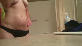 Stepsister tries on lingerie (much tattoos)
