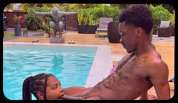 Sultry Poolside Seduction with Brooklyn Honey and Phantom Strokes