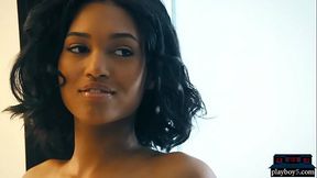 Petite and Amazing Ebony Noel Monique Strips Down