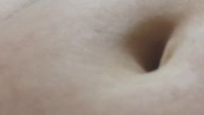 Using a vibrating flower and poking my navel