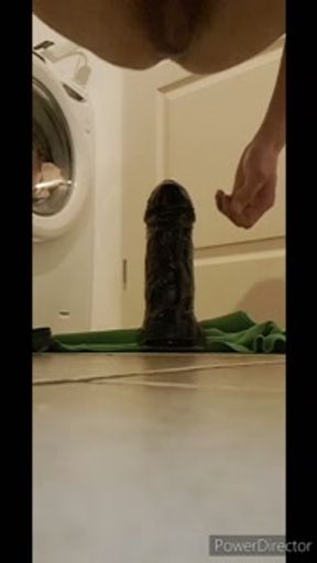 Enormous dildo in my ass hole