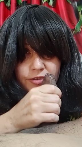 Captivating moment from "Hot Sexy Step Mom sucks the man With BBC"