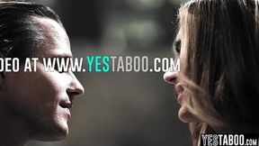 Blonde MILF with big tits seduces the investigator for favors