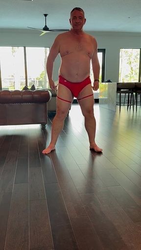 The Red Granny Panties and Garter