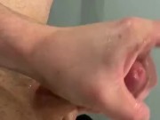 Hot sexy dad jerkin off POV big load of cum