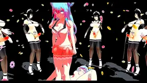 Hentai Anime Lamb Gets Wild With Futanari Crowd Action