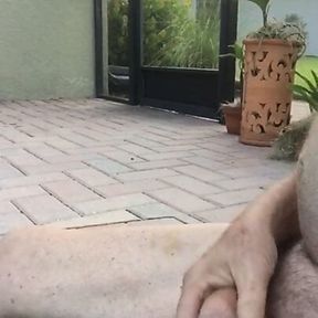 Masturbation On The Patio