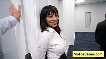 Horny busty secretary slut Sasha Pearl fucked on her desk by Parker Ambrose