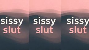 Oiled up sissy slut drills pussy with big toy