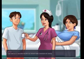 Summertime saga: guy can't get his dick hard for semen examination ep 161