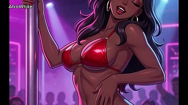 AI-generated cartoon porn - cute sexy beautiful hentai animated anime babe fucked by a black ebony dark skin big cock dude raw without condom and cum shot inside