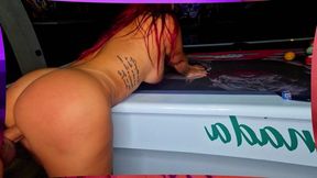 A Beautiful Colombian Culona on a Pool Table