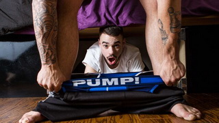 What do you do when caught underneath the hot jock's bed?