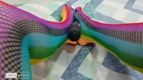 Fetiche de Pies con Medias Sexy de Colores