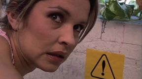 Sexy Milf Magda fucking Anal sex in WC