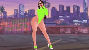 thick bubble butt gigi is back in the backalley