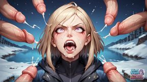 Snowbound Climax: Crimson Monster's Winter Ejaculation